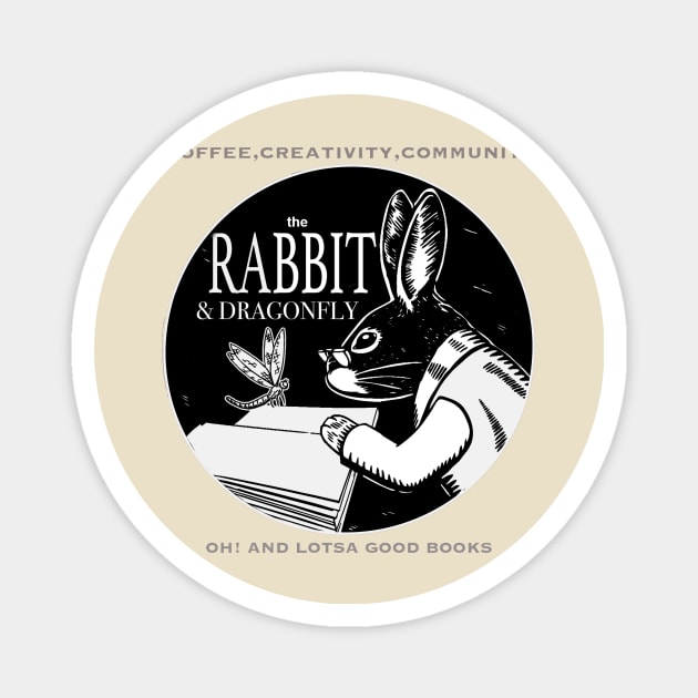 The Rabbit & Dragonfly Magnet by Popoffthepage